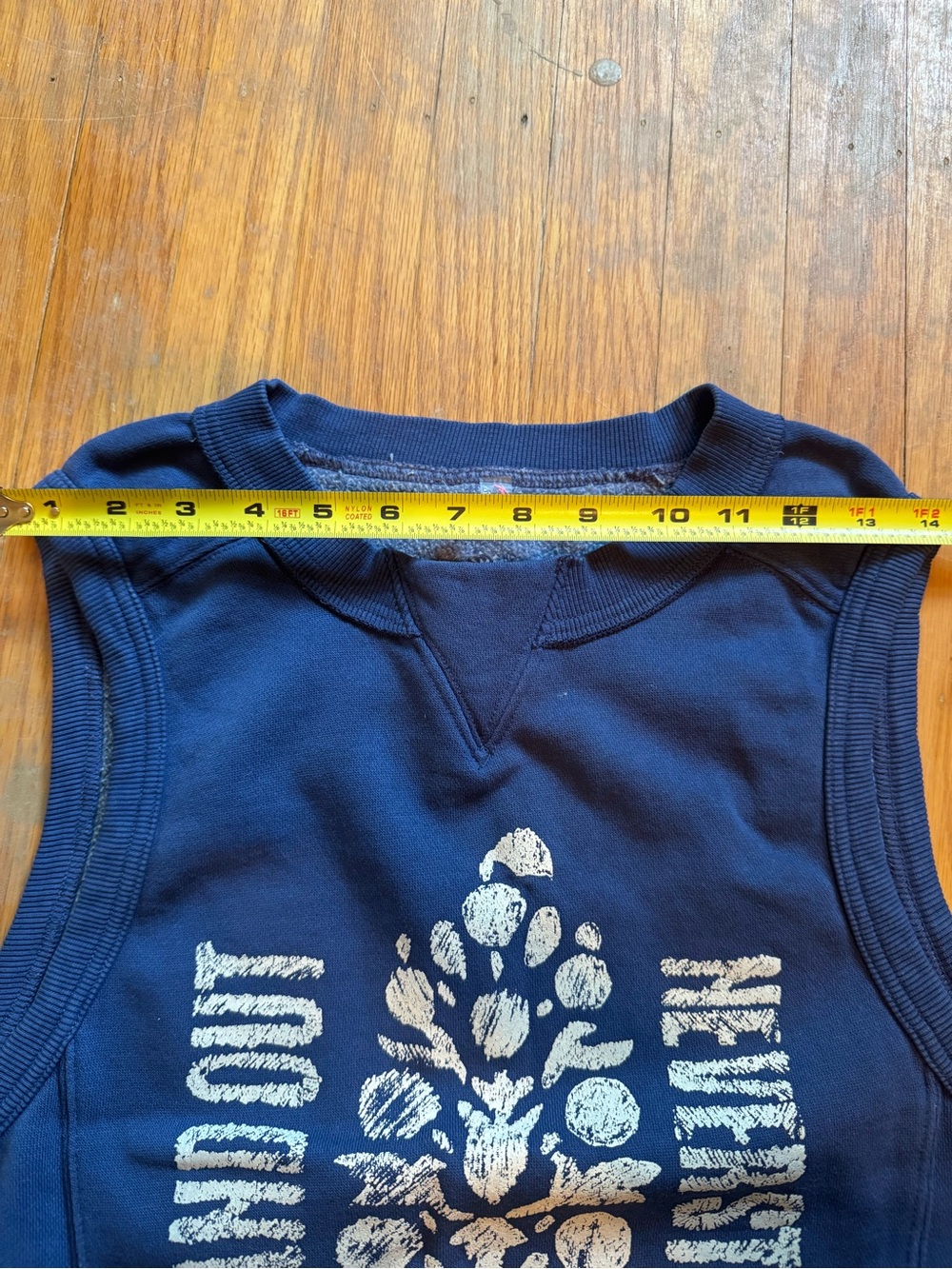 FP Movement by Free People Navy Blue Muscle Tee with White Graphic - Picture 9 of 9